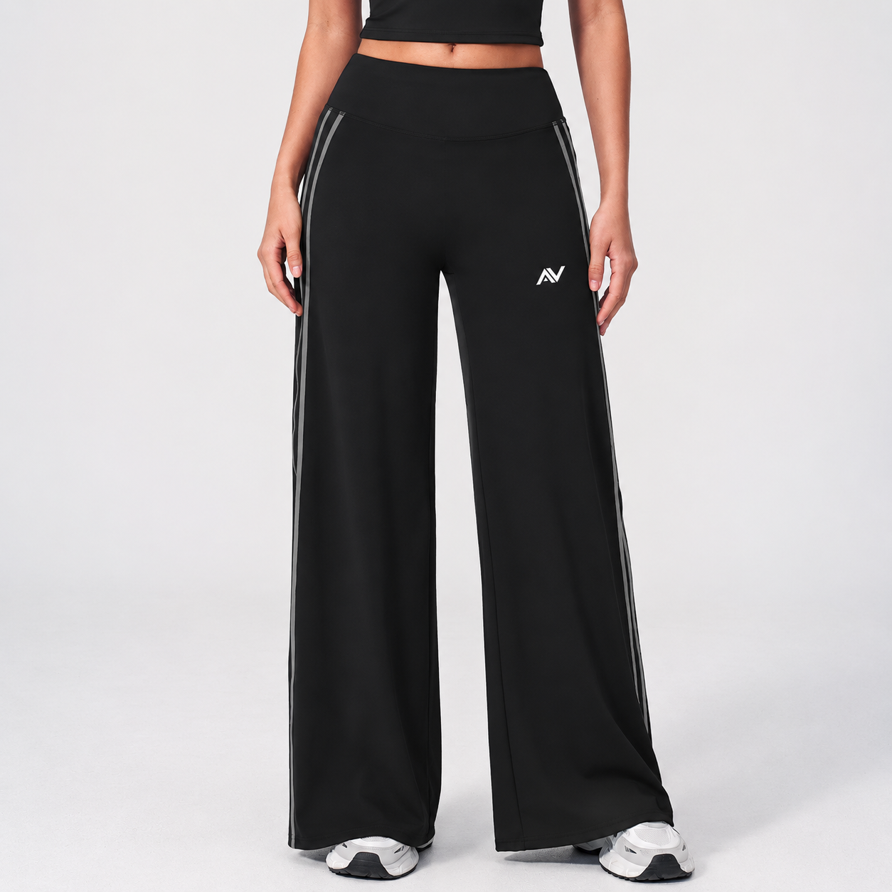 JUREN Straight Leg Bottoms Women's Mid-Waist Yoga Pants Gym Leggings Workout Leggings Naked Feel Pilates Running Sports Trousers