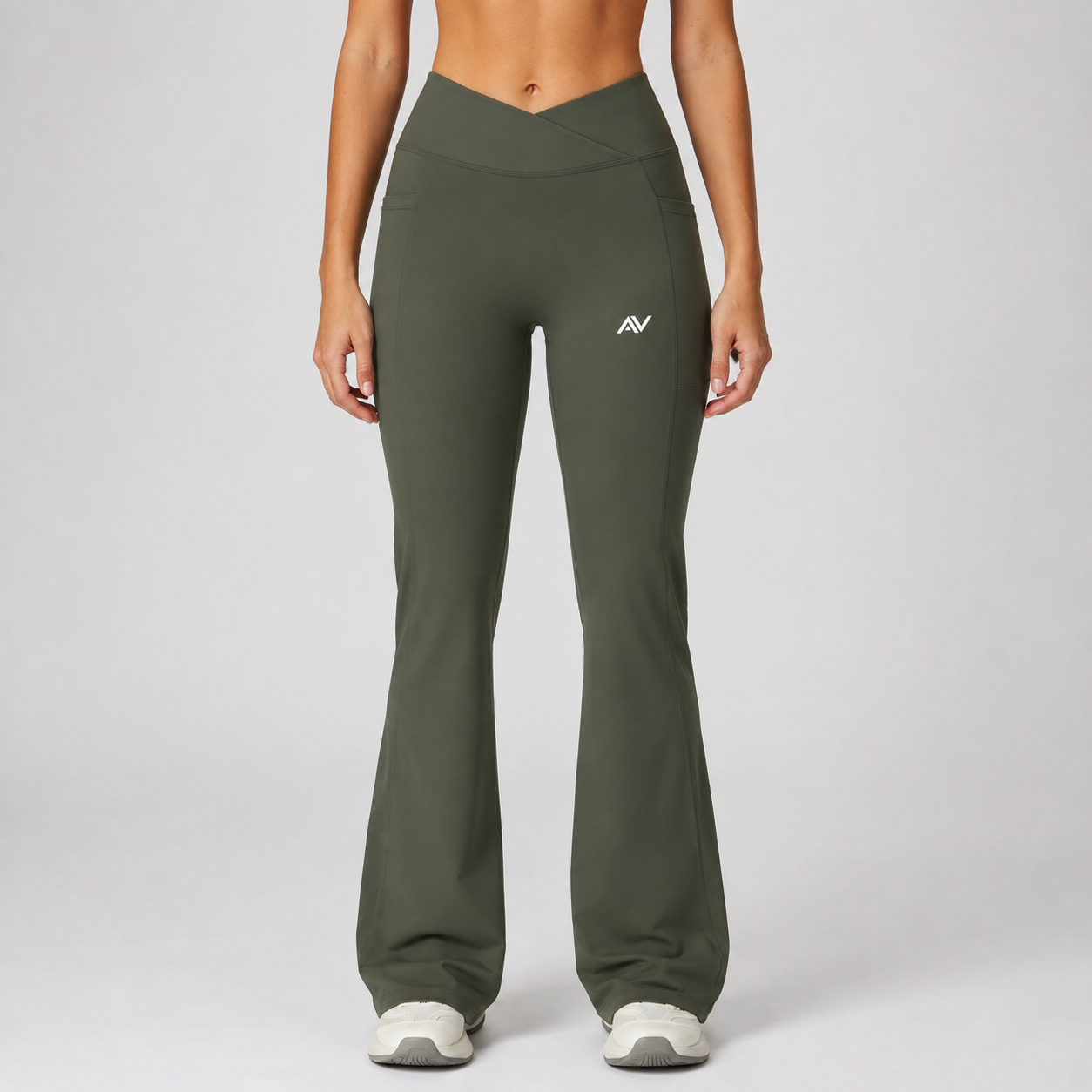 Women's High Waisted Yoga Pants Gym Workout Bell Bottom Trousers Outdoor Casual Flared Wide Leg Pants Running Sports Leggings