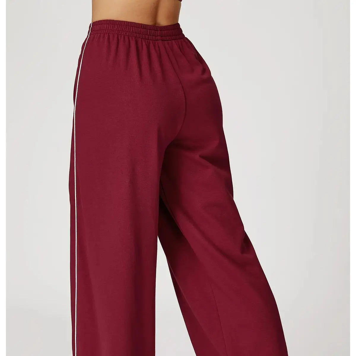 Color Blocking Versatile Sports Pants Women Loose High Waisted Straight Leg Pants Women with Pockets Outdoor Casual Running Pant