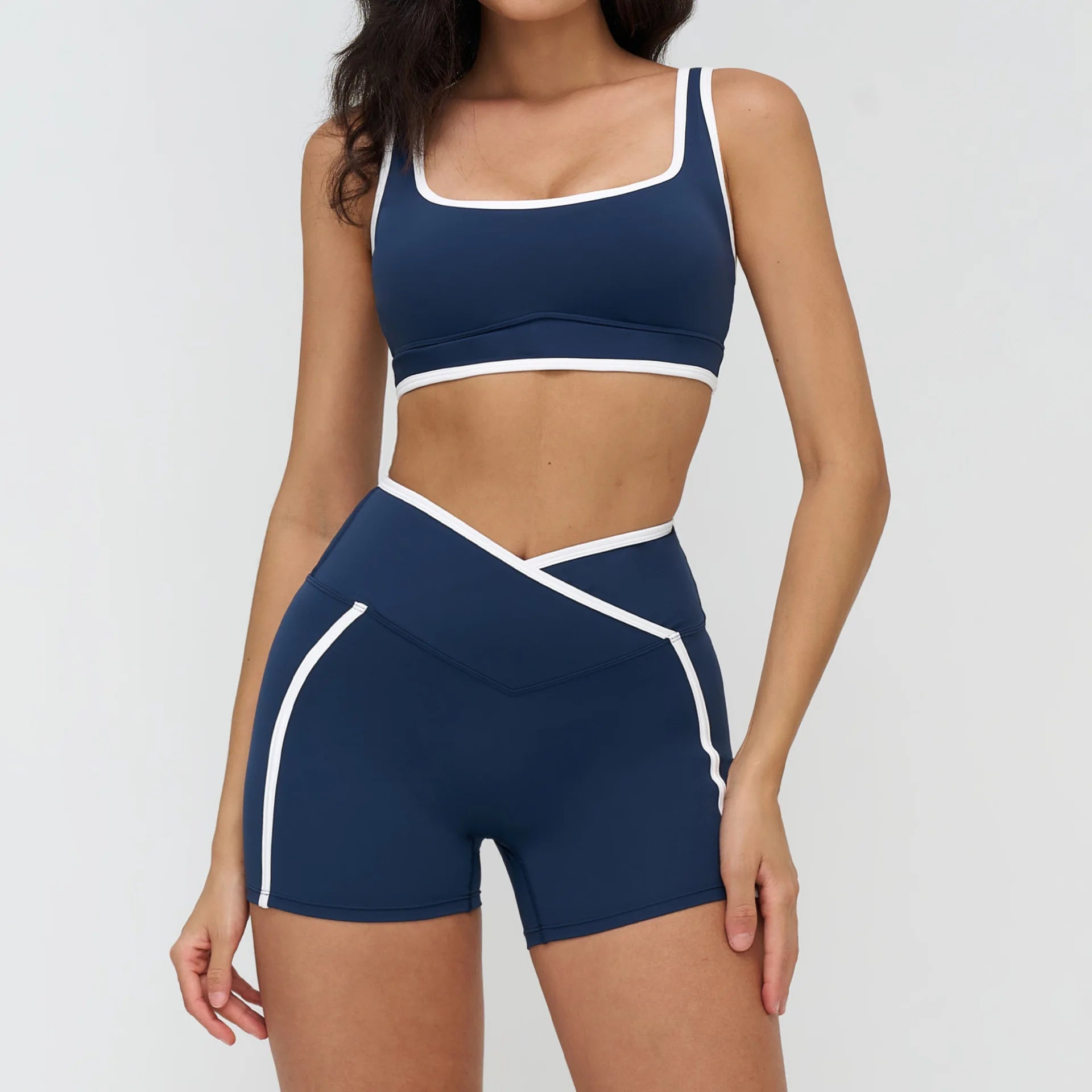 2PCS Women Tracksuits Fitness Set Yoga Set Gym Workout Athletic Wear Sports Bra High Waist Leggings Female Yoga Suit Sportswear
