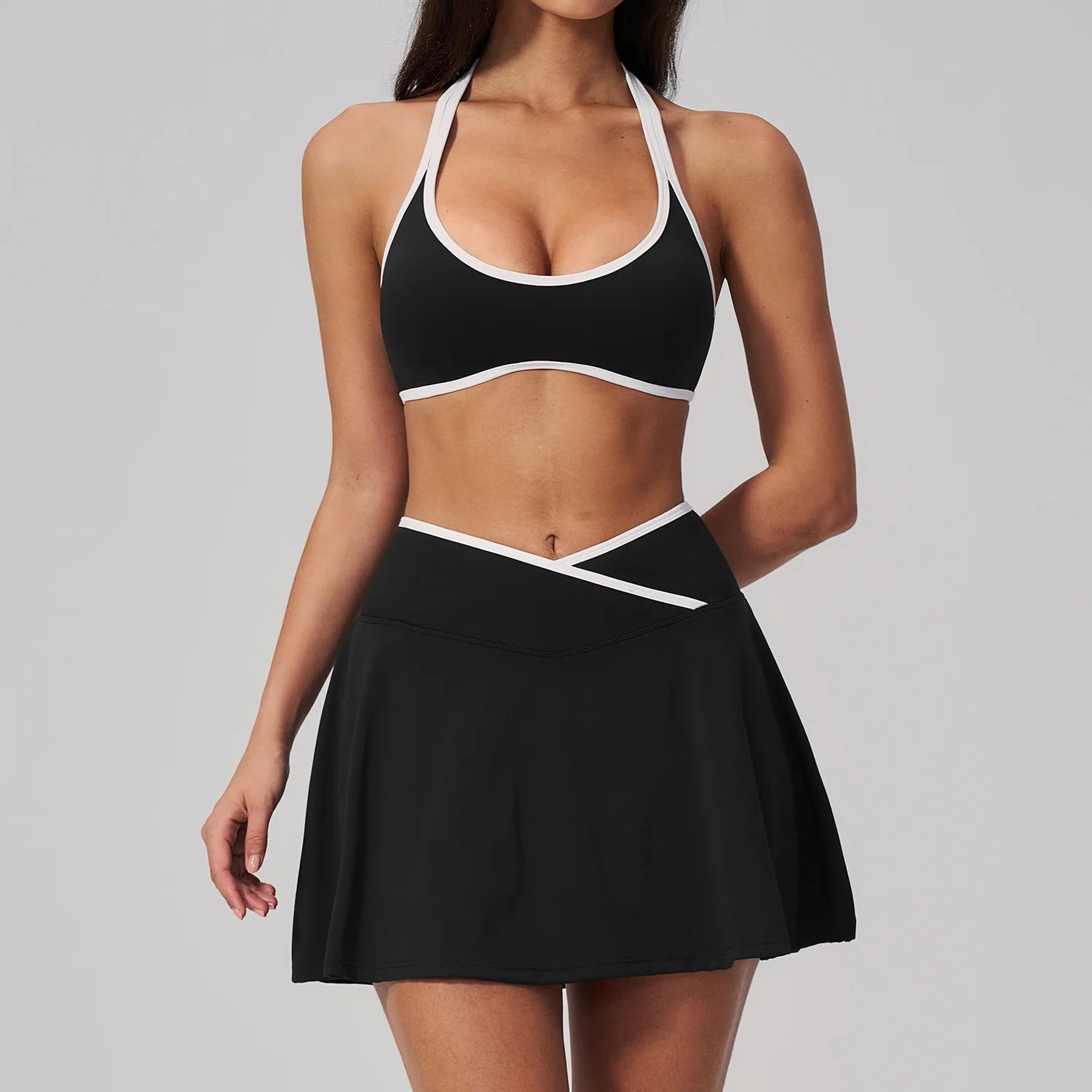 Yoga Suit Women's Tracksuit Outdoor Sports Tennis Skirt Set Gym Fitness Outfits Workout Clothes Sportswear Female Yoga Clothes