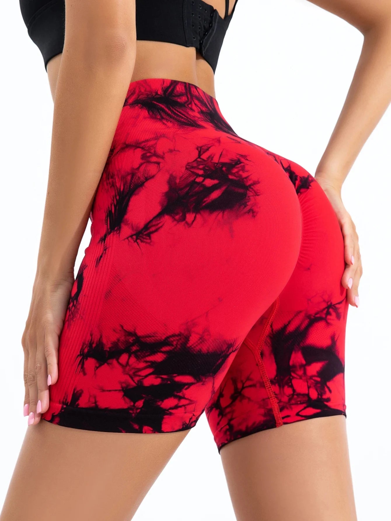 Tie Dye Seamless Yoga Shorts Women Summer Workout Short Leggings Sports Wear Joga Fitness Outfits Gym Clothing Cycling Shorts