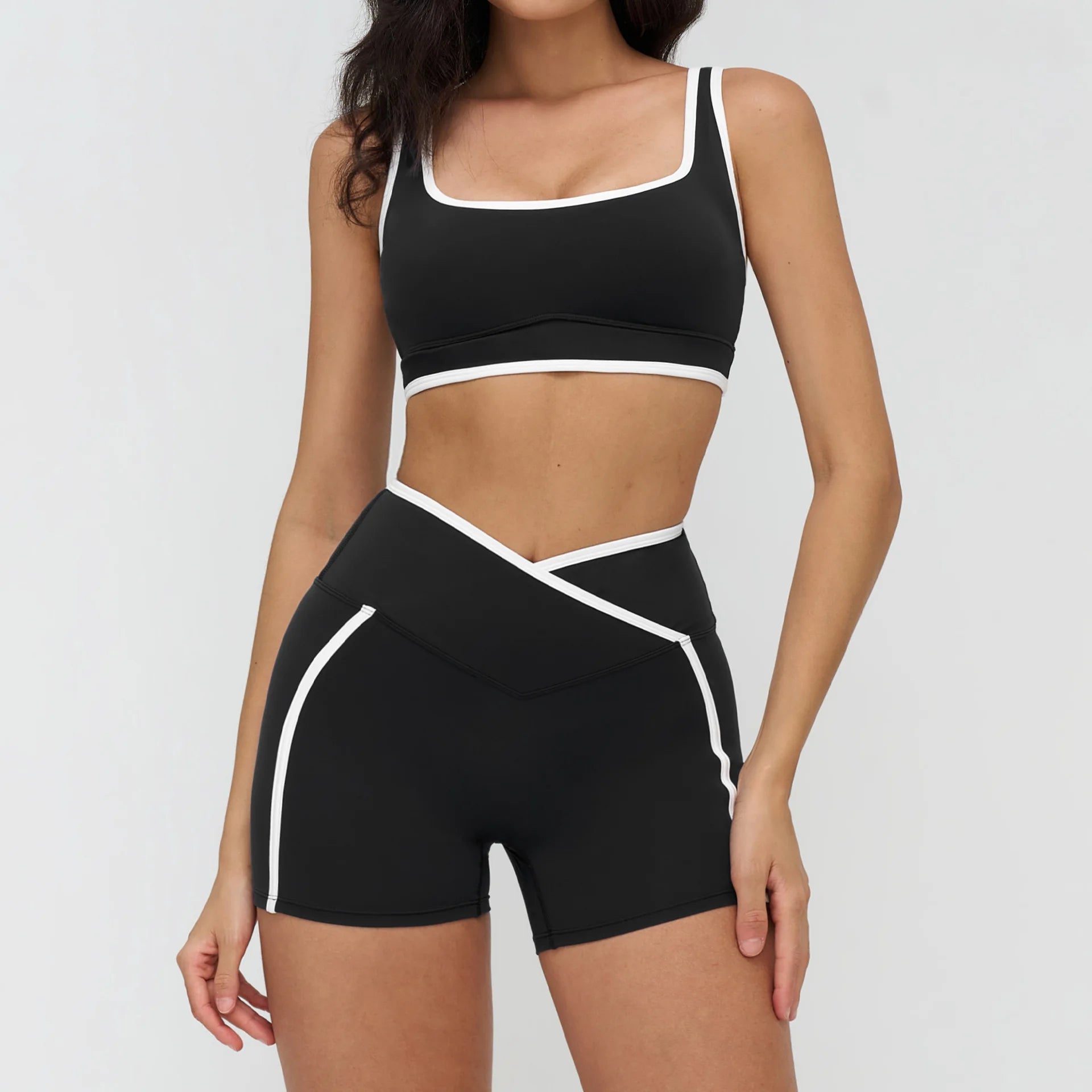 2PCS Women Tracksuits Fitness Set Yoga Set Gym Workout Athletic Wear Sports Bra High Waist Leggings Female Yoga Suit Sportswear