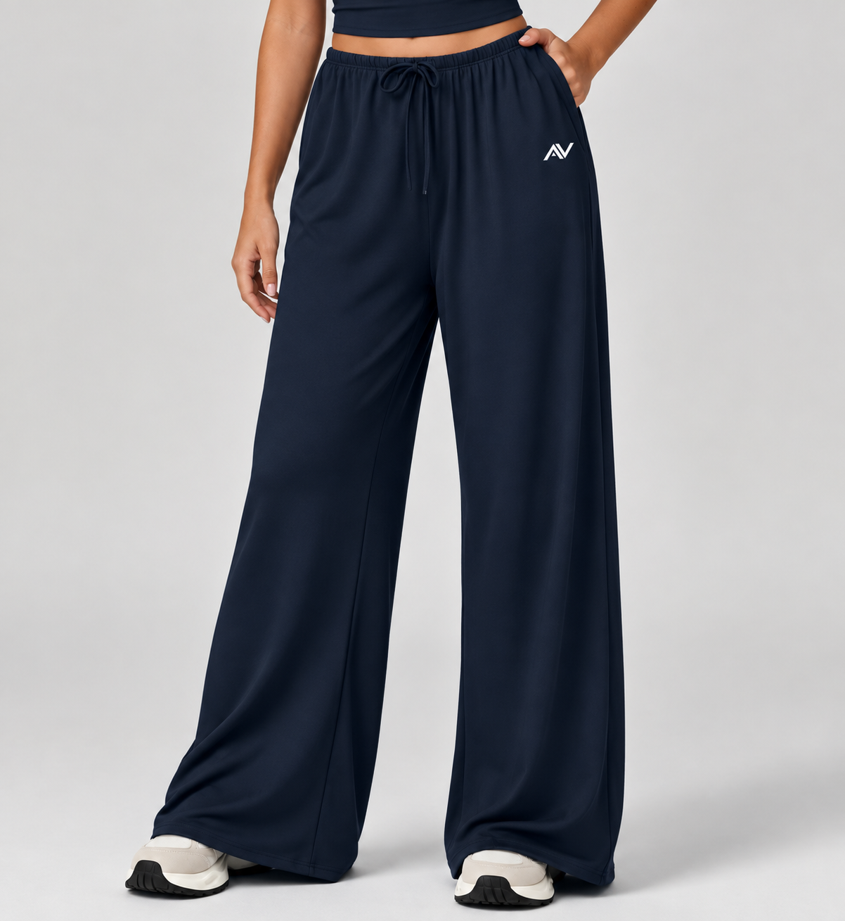 Women's Yoga Wide Leg Pants Draped Loose Casual Trousers Naked Feel Gym Sweatpants with Drawstring Elastic Waist sportswear