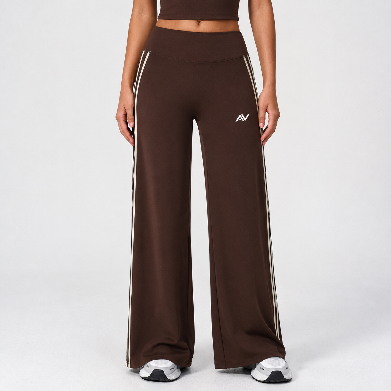 JUREN Straight Leg Bottoms Women's Mid-Waist Yoga Pants Gym Leggings Workout Leggings Naked Feel Pilates Running Sports Trousers