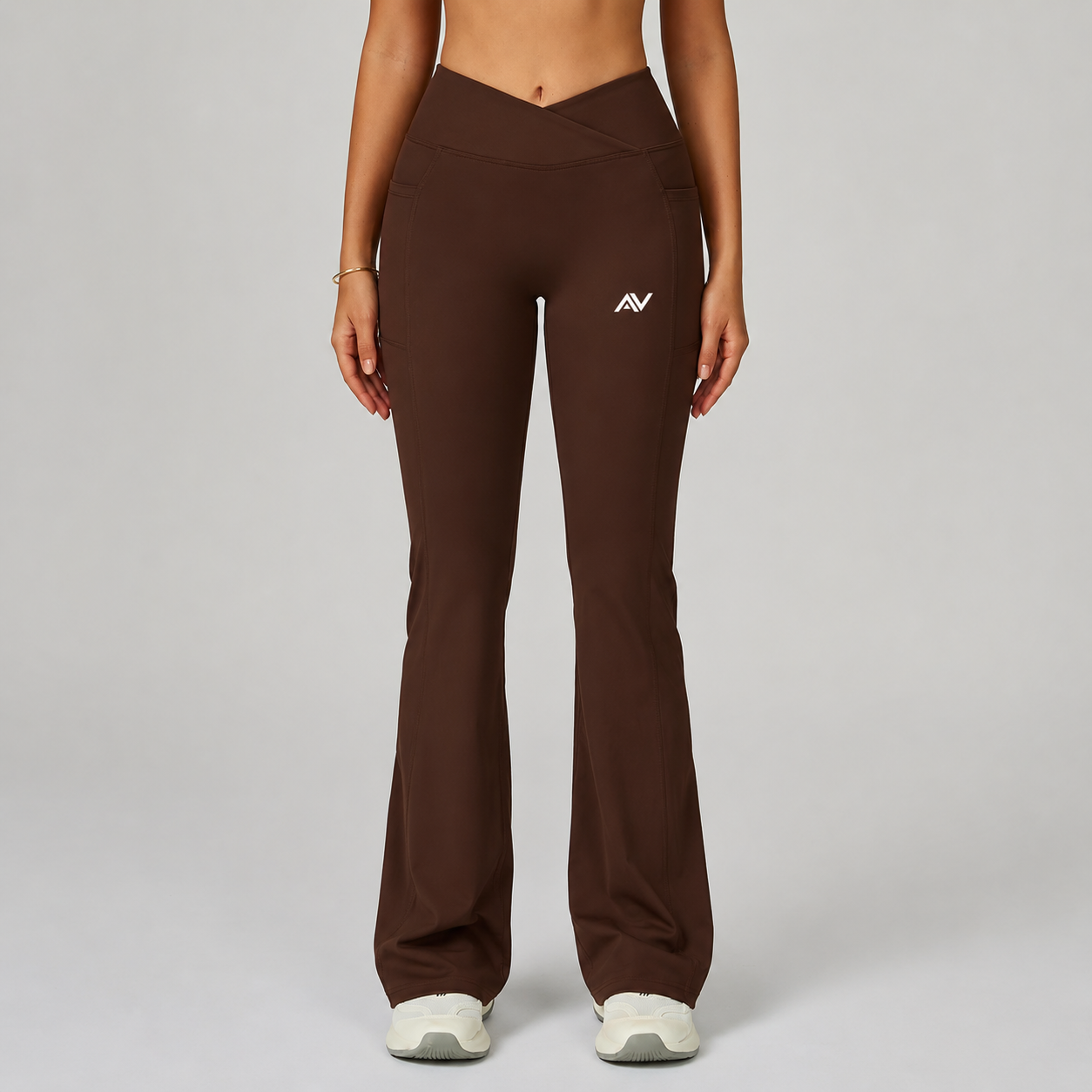 Women's High Waisted Yoga Pants Gym Workout Bell Bottom Trousers Outdoor Casual Flared Wide Leg Pants Running Sports Leggings