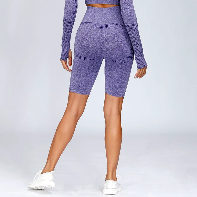 High Waist Workout Shorts Women Seamless Fitness Yoga Shorts Scrunch Butt Running Shorts Sport Gym Leggings