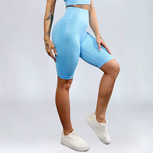 High Waist Workout Shorts Women Seamless Fitness Yoga Shorts Scrunch Butt Running Shorts Sport Gym Leggings