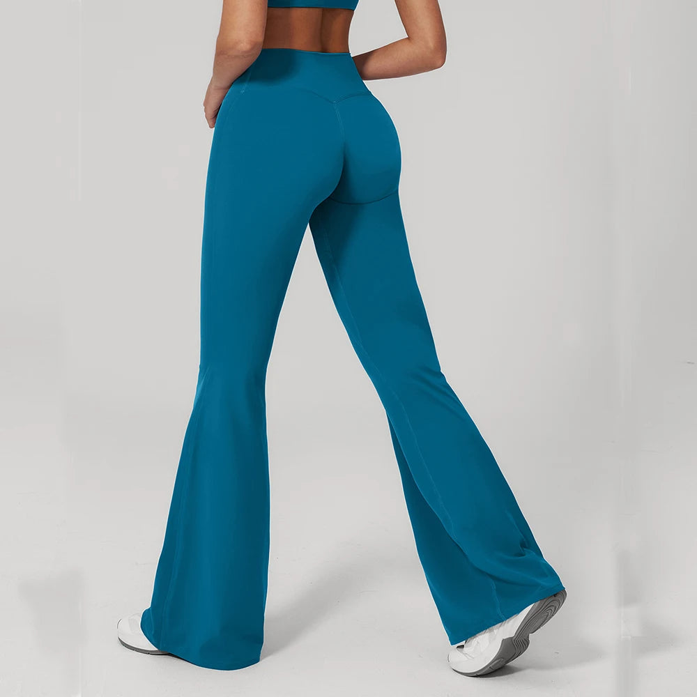 Yoga Pants Sport Leggings Women Bell-bottoms High Waist Push Up Woman Tights Fitness Pants Workout Leggins Gym Wide-leg Pants