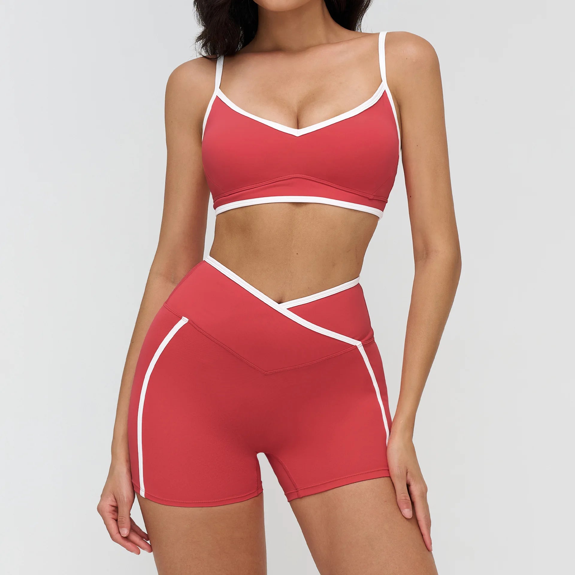 2PCS Women Tracksuits Fitness Set Yoga Set Gym Workout Athletic Wear Sports Bra High Waist Leggings Female Yoga Suit Sportswear