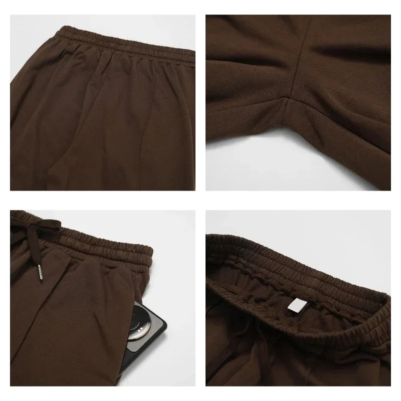 Winter High Waist Loose Fit Sports Sweatpants for Women Pocket Straight Leg Casual Pants Fitness Running Sports Pants for Women