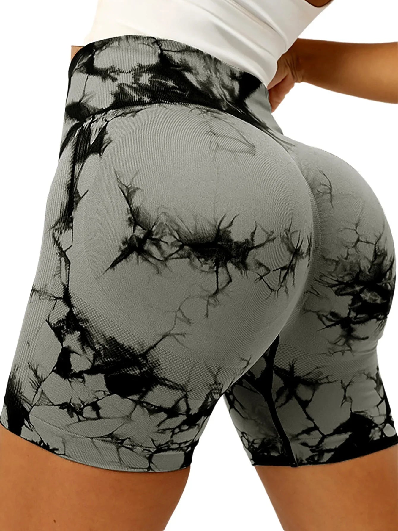 Tie Dye Seamless Yoga Shorts Women Summer Workout Short Leggings Sports Wear Joga Fitness Outfits Gym Clothing Cycling Shorts