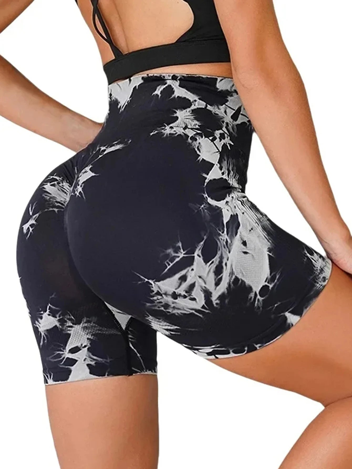 Tie Dye Seamless Yoga Shorts Women Summer Workout Short Leggings Sports Wear Joga Fitness Outfits Gym Clothing Cycling Shorts