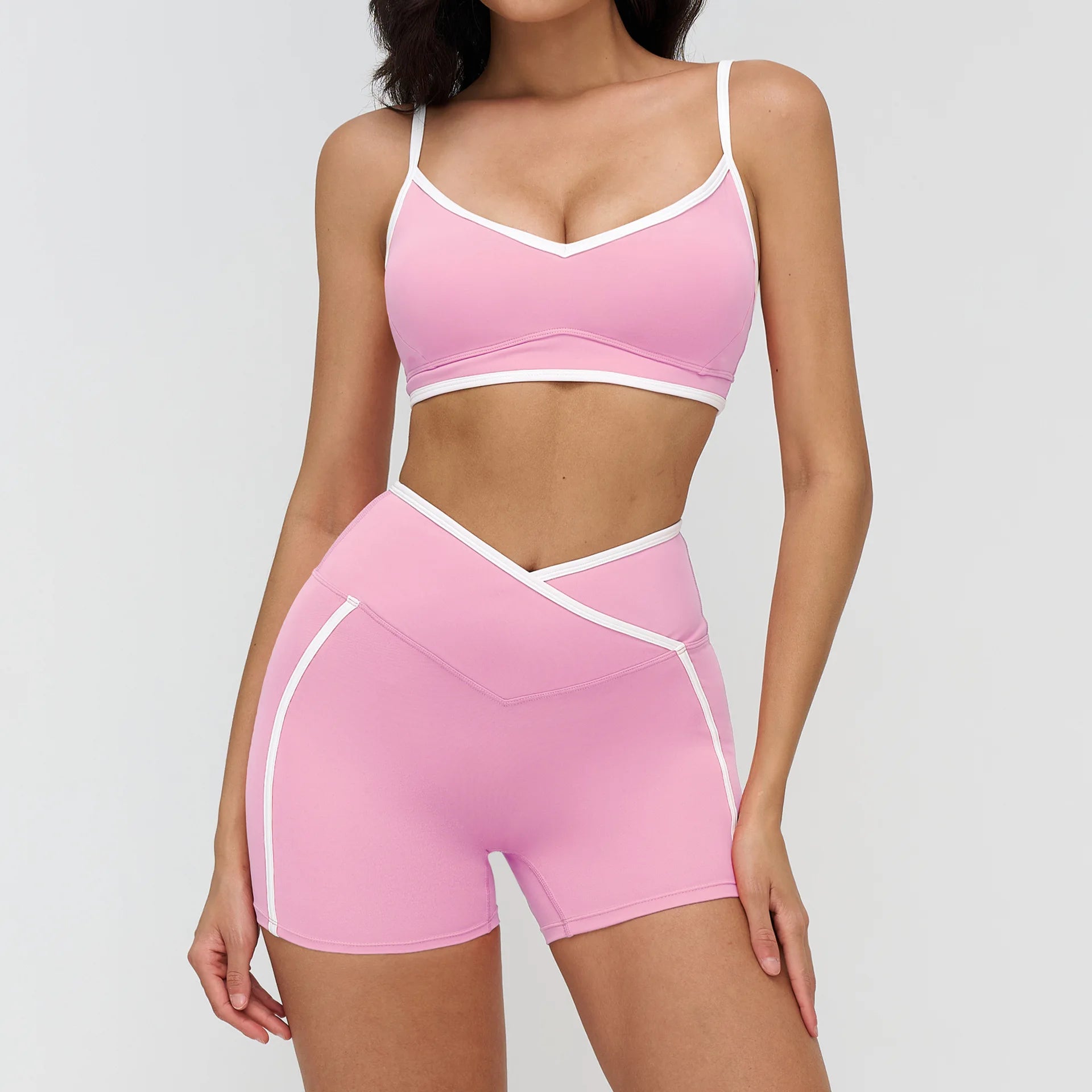 2PCS Women Tracksuits Fitness Set Yoga Set Gym Workout Athletic Wear Sports Bra High Waist Leggings Female Yoga Suit Sportswear