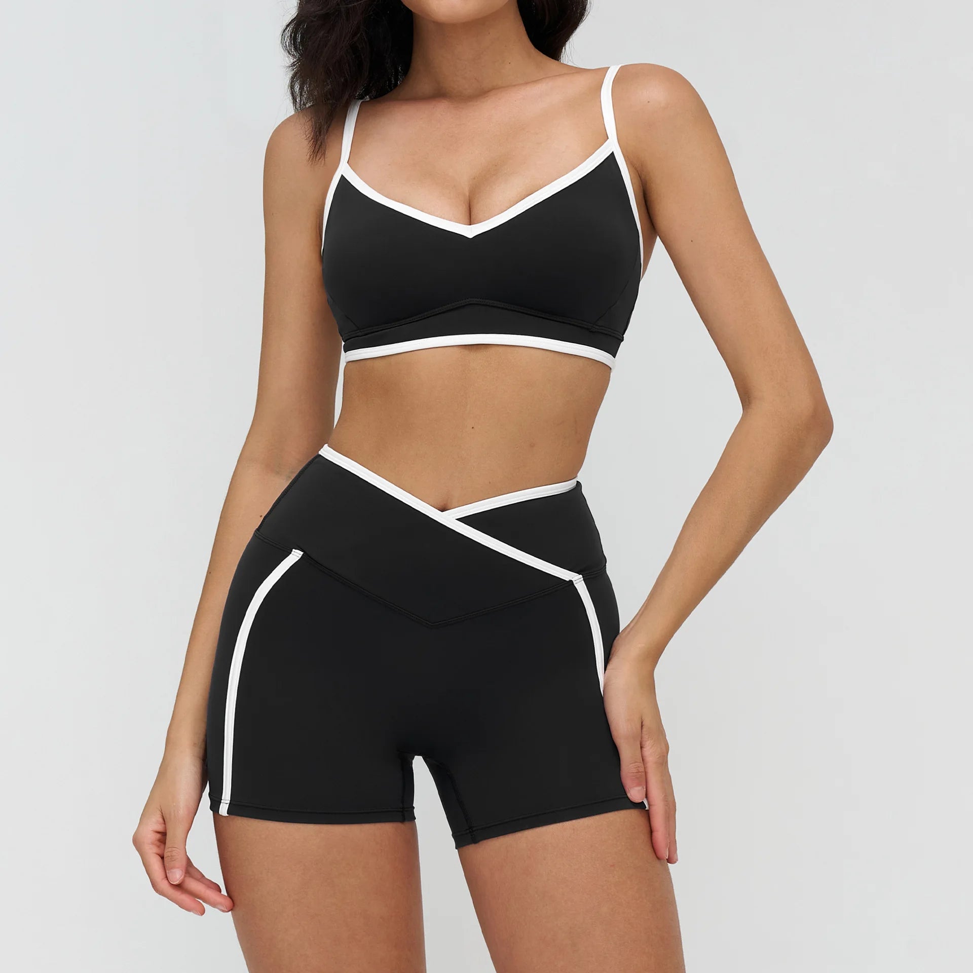 2PCS Women Tracksuits Fitness Set Yoga Set Gym Workout Athletic Wear Sports Bra High Waist Leggings Female Yoga Suit Sportswear