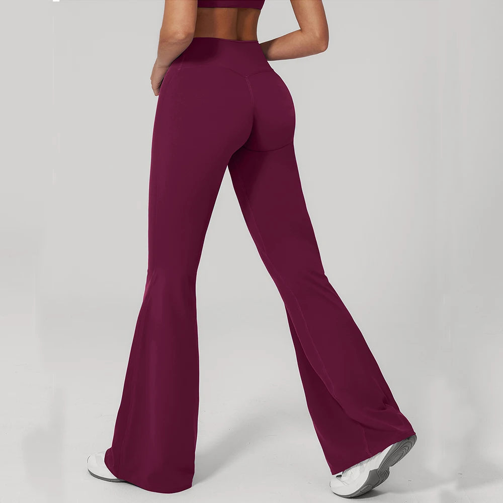 Yoga Pants Sport Leggings Women Bell-bottoms High Waist Push Up Woman Tights Fitness Pants Workout Leggins Gym Wide-leg Pants