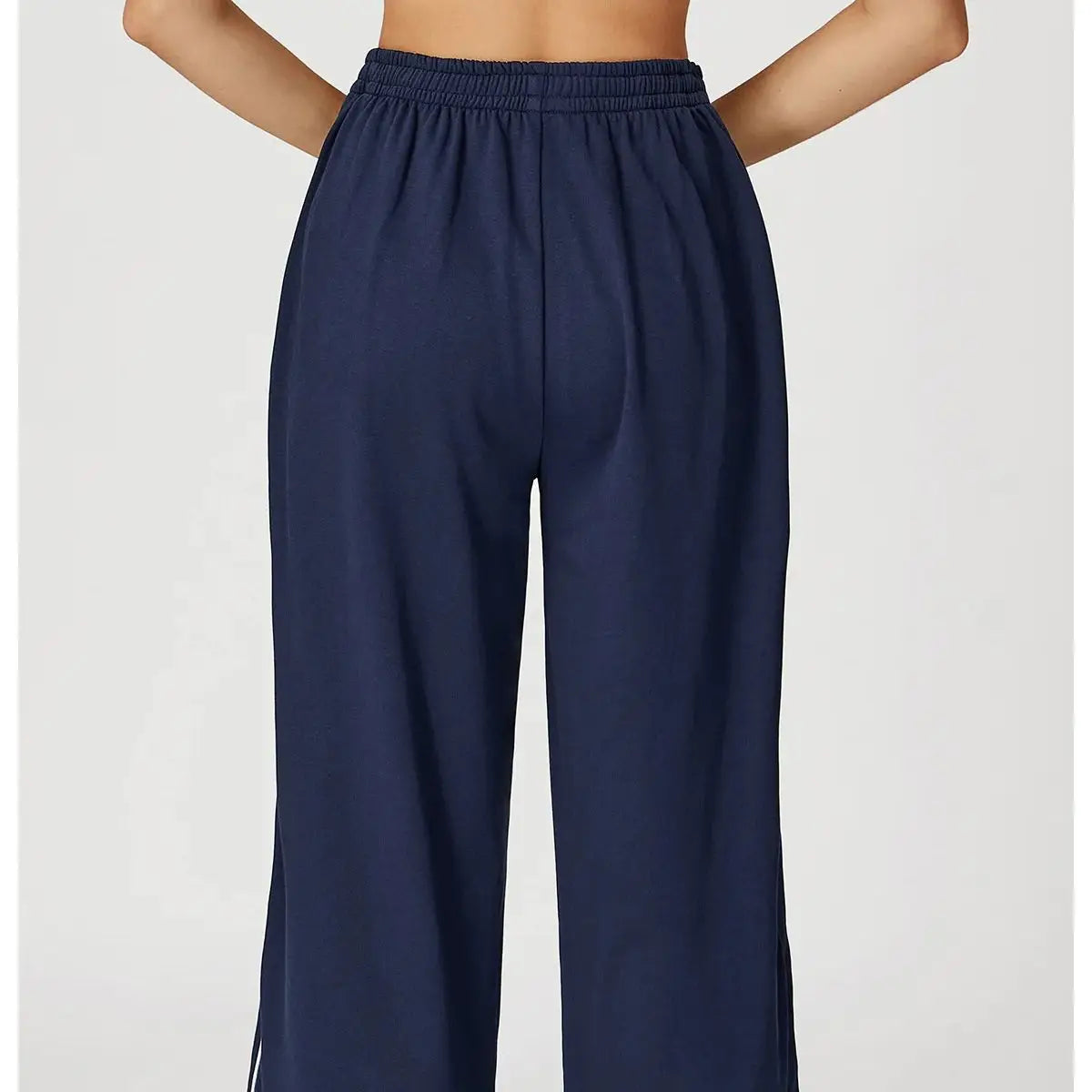 Color Blocking Versatile Sports Pants Women Loose High Waisted Straight Leg Pants Women with Pockets Outdoor Casual Running Pant