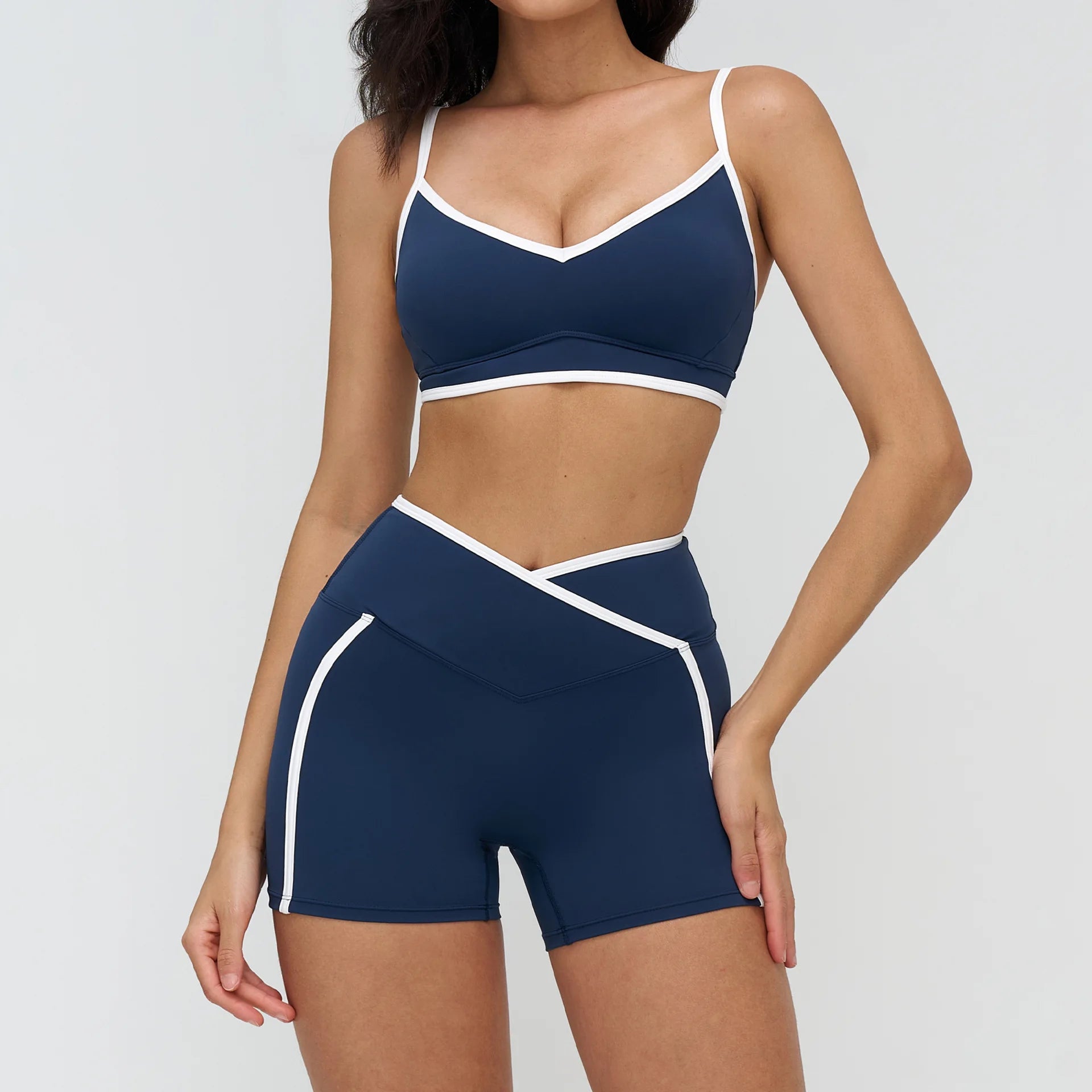 2PCS Women Tracksuits Fitness Set Yoga Set Gym Workout Athletic Wear Sports Bra High Waist Leggings Female Yoga Suit Sportswear