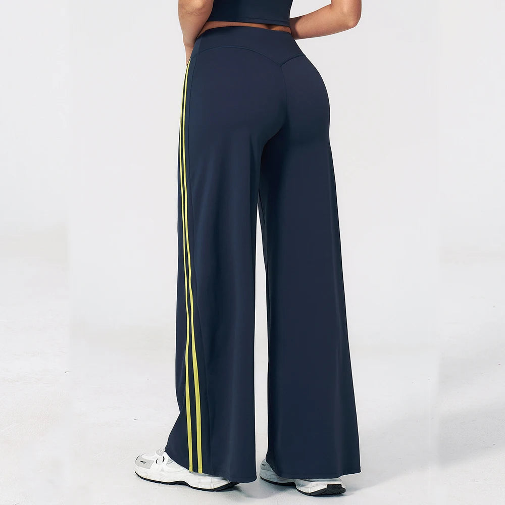 JUREN Straight Leg Bottoms Women's Mid-Waist Yoga Pants Gym Leggings Workout Leggings Naked Feel Pilates Running Sports Trousers