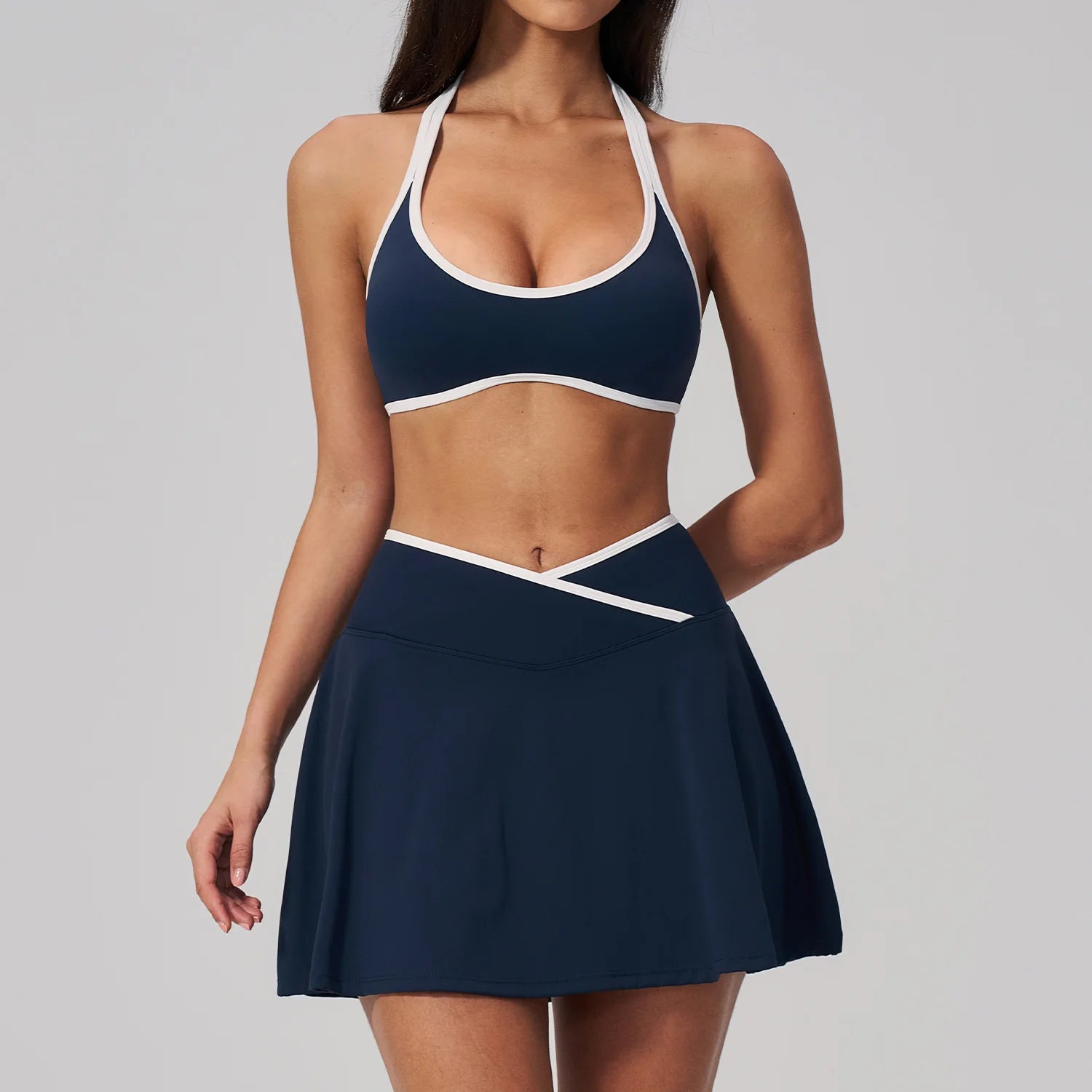 Yoga Suit Women's Tracksuit Outdoor Sports Tennis Skirt Set Gym Fitness Outfits Workout Clothes Sportswear Female Yoga Clothes