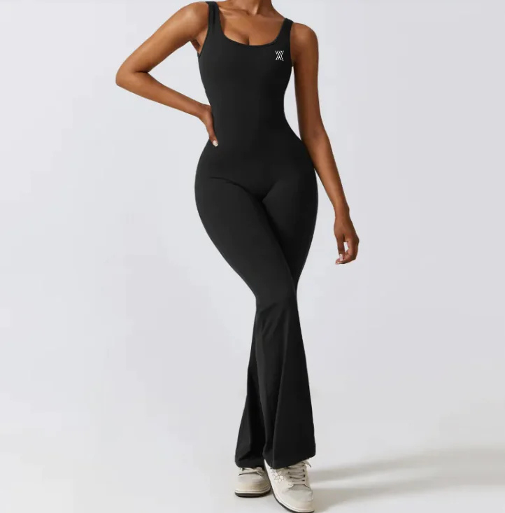 Fluid Sculpting Jumpsuit – Black